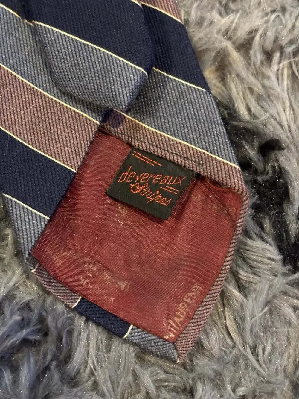 Vintage Yves Saint Laurent Devereaux Stripes Silk Necktie multicolor